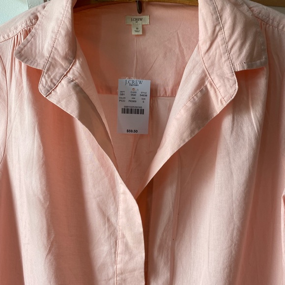 J Crew - pink tunic Toluca popover button down shirt NWT - Picture 3 of 16